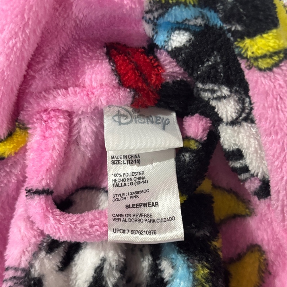 Disney Pink Kids Pajamas Robe - Picture 2 of 6